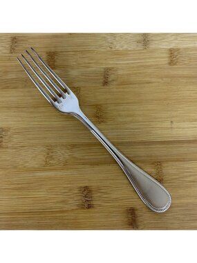 Christofle France Perles ONE Dinner Fork Silverplate Flatware NEW Discontinued